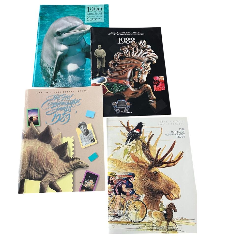 Commemorative Stamp Books 1987-1990 USPS‎ *No stamps, just books* Colllectible